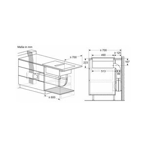 Bosch PVS811B16E Induktionskochfeld mit integriertem Dunstabzug rahmenlos 80cm