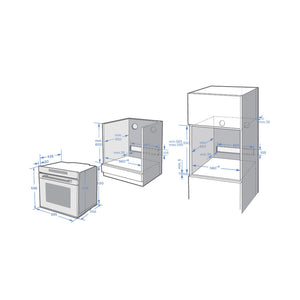 Kibernetik EBO704 MasterSeries Einbau Backofen mit Mikrowellen Funktion