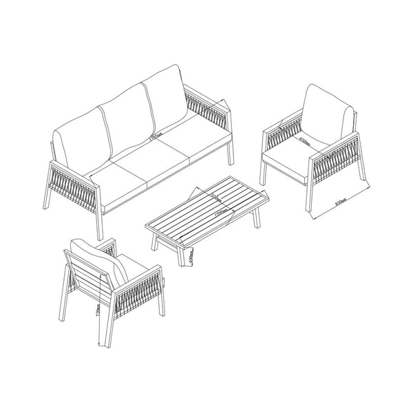 CONTINI Garten Lounge Set LONDON