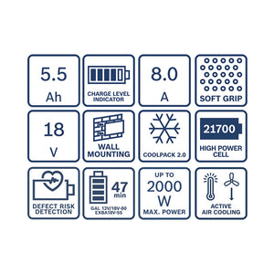 Bosch Starter-Set EXPERT 2x EXBA18V-55 + GAL12V/18V-80 1.600.A03.73P