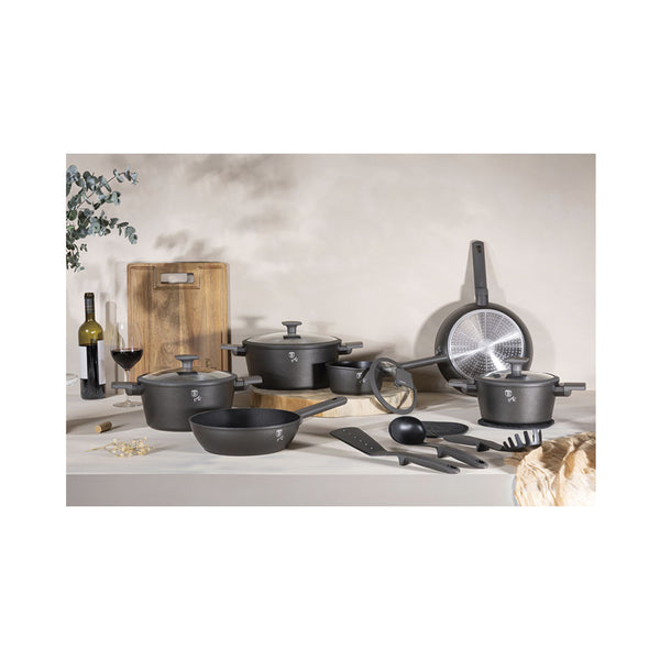 Berlinger Haus 15-teiliges Kochgeschirr-Set matt Anthracite Collection 2.0