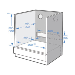 Kibernetik MasterSeries Einbau Umluft Backofen mit Pyrolyse Schwarz 60cm