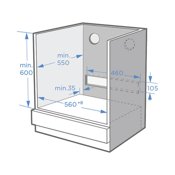 Kibernetik MasterSeries Einbau Umluft Backofen mit Pyrolyse Schwarz 60cm