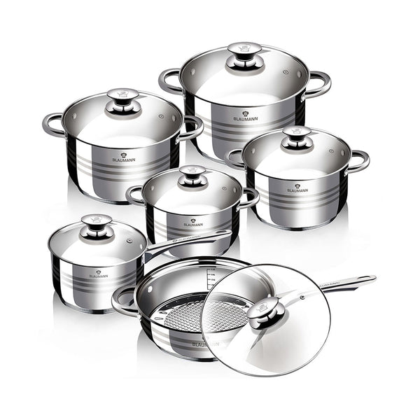 Blaumann 12-teiliges Topfset Edelstahl Gourmet Line Shiny