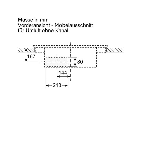 Bosch PVS811B16E Induktionskochfeld mit integriertem Dunstabzug rahmenlos 80cm