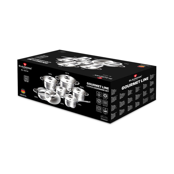 Blaumann 12-teiliges Topfset Edelstahl Gourmet Line Shiny