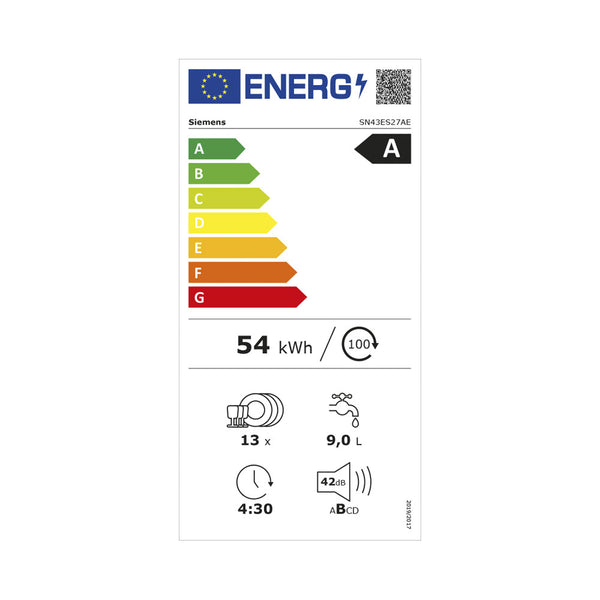 Siemens SN43ES27AE Unterbau-Geschirrspüler