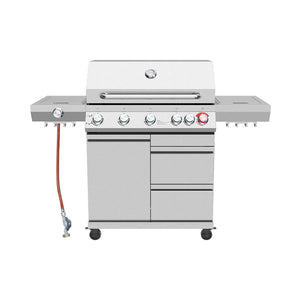 Gasgrill Expert 6 Brenner + Seitenbrenner Edelstahl