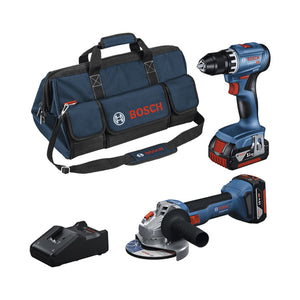 Bosch 2 Tool Kit 18V GSR+GWS+2x4.0Ah+GAL 0.615.A50.07N