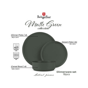 Berlinger Haus 18-teiliges Geschirrset Matte Green Collection