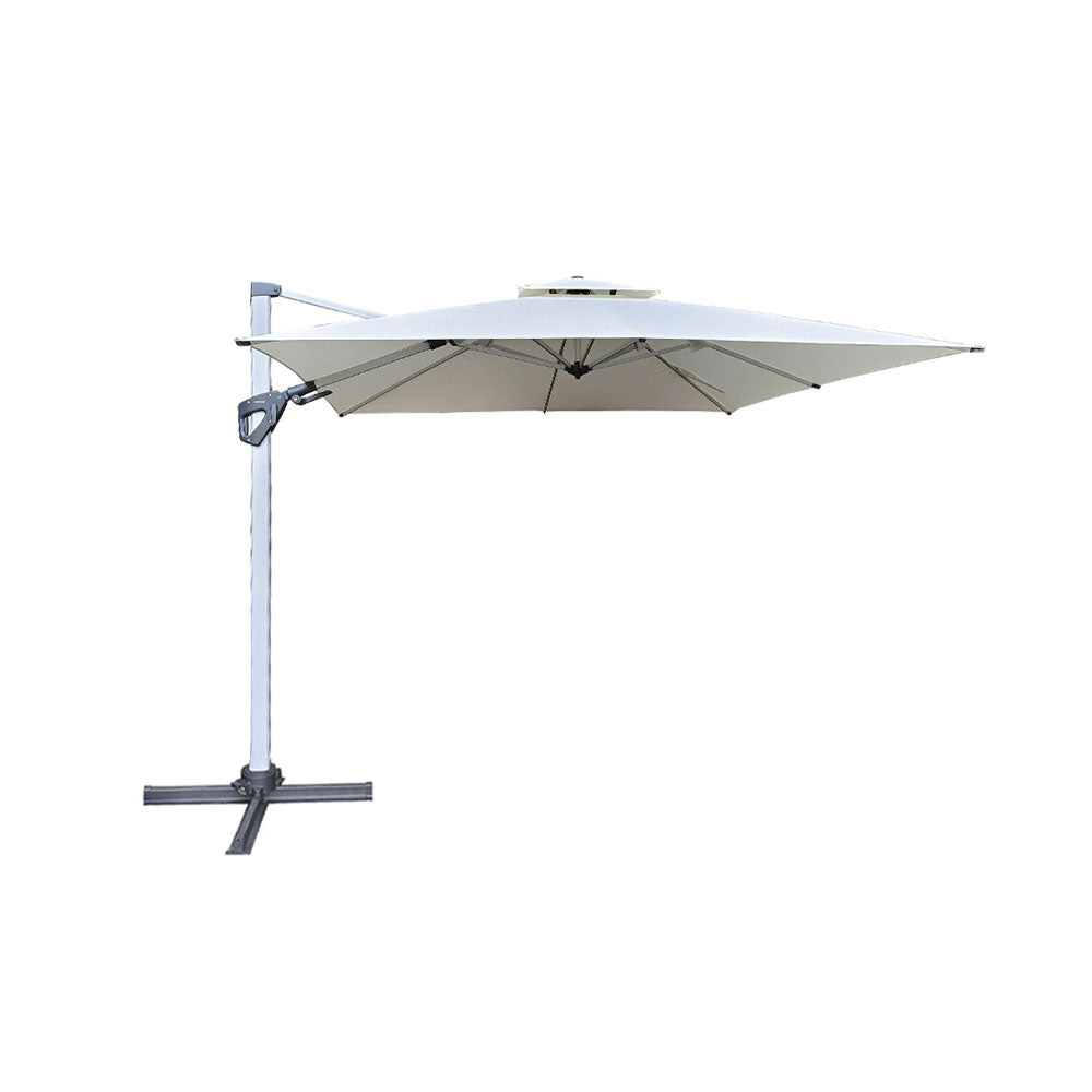 CONTINI De Luxe Roma Ampelschirm 3x3m beige mit Kippfunktion