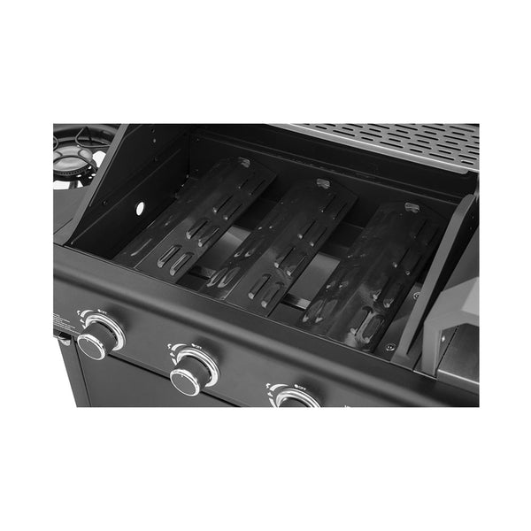 Multifunktions-Gasgrill mit 6 Brennern inkl. Pizza Ofen Plattengrill & Seitenbrenner