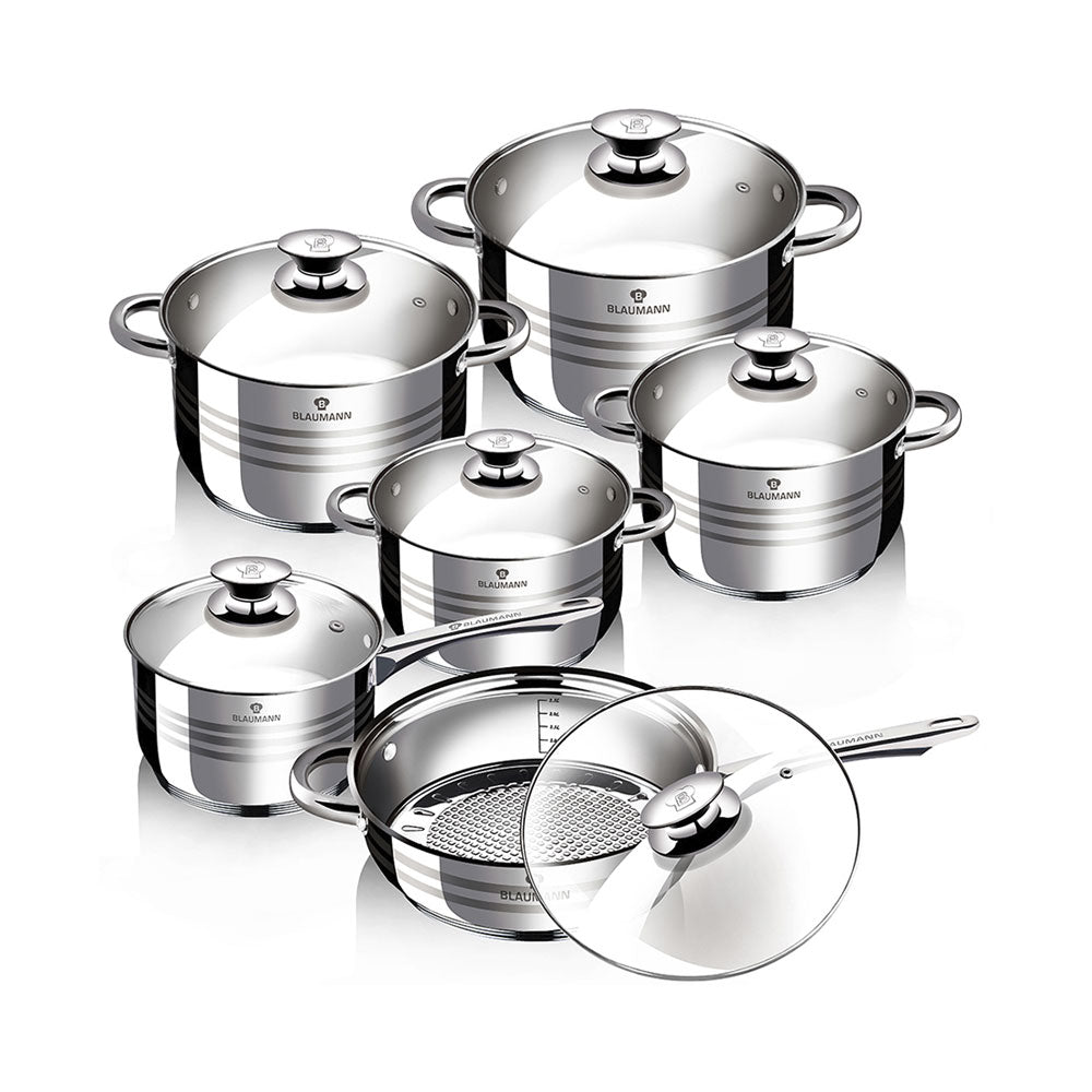 Blaumann 12-teiliges Topfset Edelstahl Gourmet Line Shiny