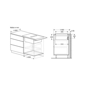 Bosch PVS811B16E Induktionskochfeld mit integriertem Dunstabzug rahmenlos 80cm