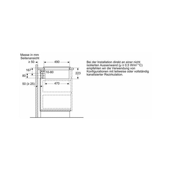 Bosch PVS811B16E Induktionskochfeld mit integriertem Dunstabzug rahmenlos 80cm