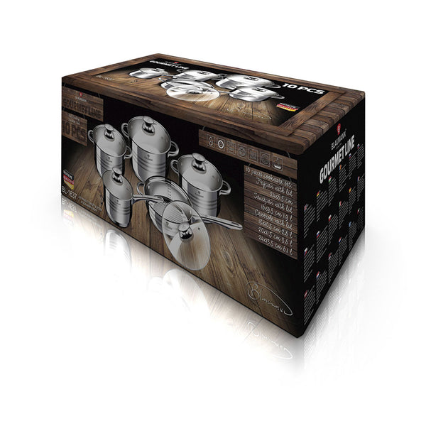 Blaumann 10-teiliges Topfset Edelstahl Gourmet Line