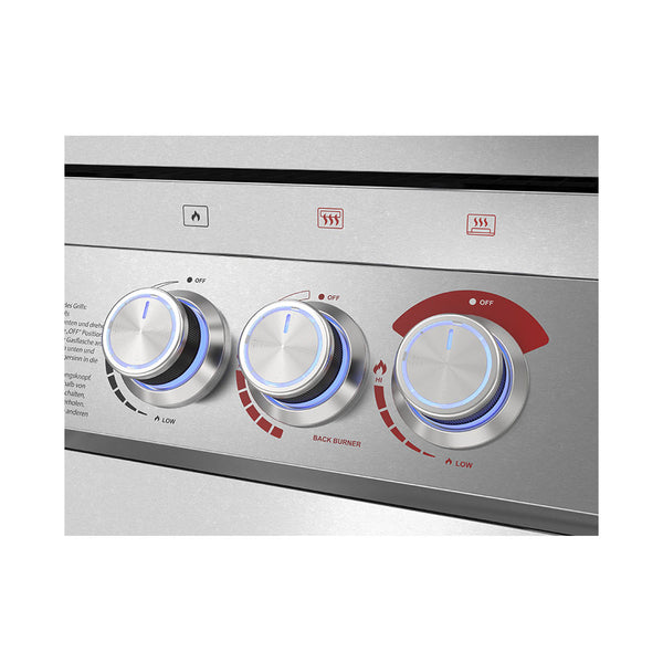 Gasgrill Expert 6 Brenner + Seitenbrenner Edelstahl