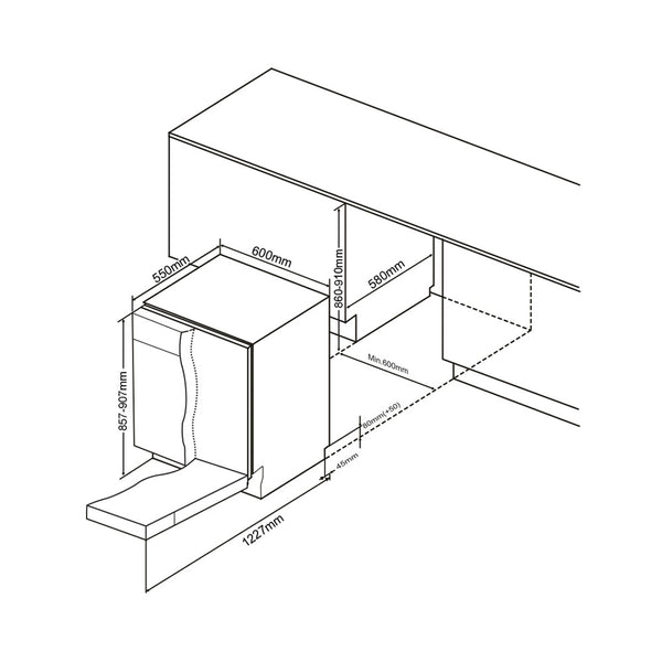 Kibernetik GRE603 MasterSeries Geschirrspüler Einbau XXL vollintegriert 60cm