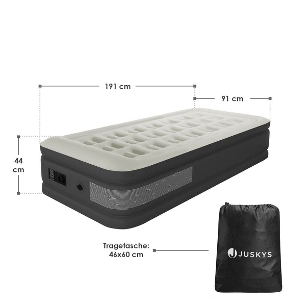 Luftbett Sapri M mit integrierter Pumpe - Grau/Anthrazit
