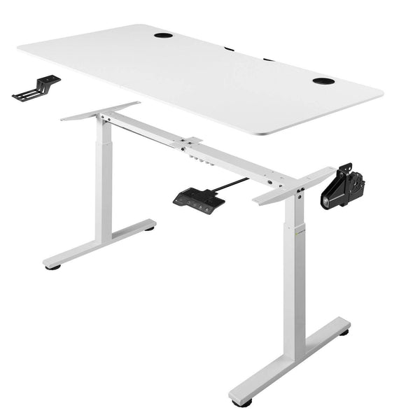 Elektrisch verstellbarer Schreibtisch 120x60 cm Weiss