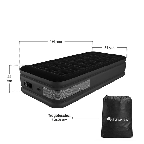 Luftbett Sapri M mit integrierter Pumpe - Schwarz