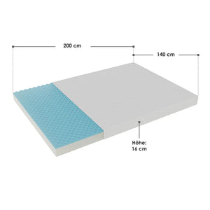 Kaltschaummatratze 140 x 200 cm aus verdichtetem Polyurethane-Kaltschaum