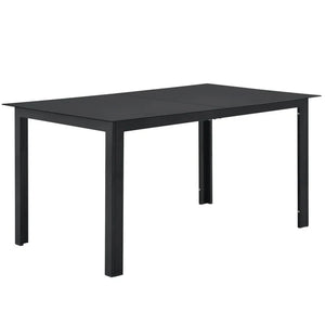 Aluminium Gartengarnitur Milano 7-teilig mit Tisch und 6 Stühlen dunkelgrau