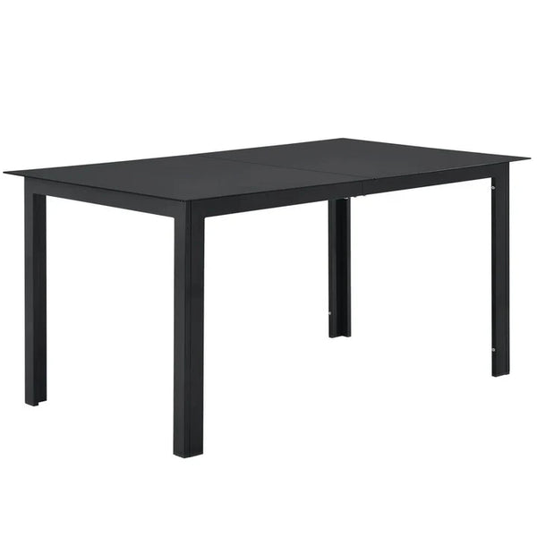 Aluminium Gartengarnitur Milano 7-teilig mit Tisch und 6 Stühlen dunkelgrau