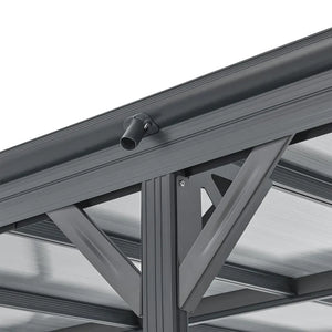 Carport mit Flachdach 5 x 3 m in Dunkelgrau