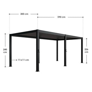 Pergola Lamellendach Tahiti Pergola mit verstellbaren Lamellen