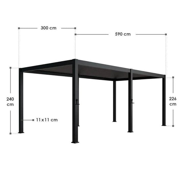 Pergola Lamellendach Tahiti Pergola mit verstellbaren Lamellen