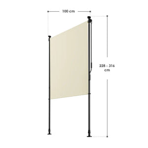 Senkrechtmarkise Barbados 100x310 cm Beige