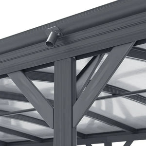 Carport mit Bogendach Stellplatz 5 x 3 m in Dunkelgrau
