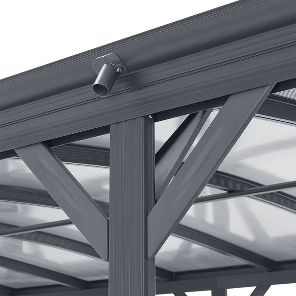 Carport mit Bogendach Stellplatz 5 x 3 m in Dunkelgrau