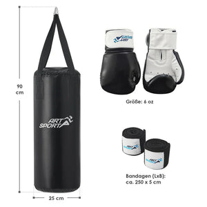 Boxsack Set 10 kg für Kinder mit Boxhandschuhen