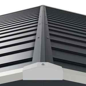 Metall Geräteschuppen Gerätehaus XL mit Satteldach in anthrazit