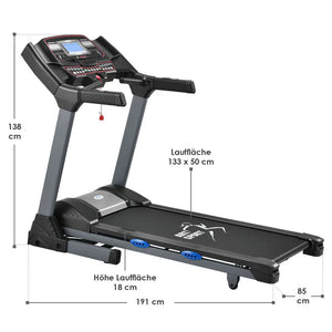 Laufband Speedrunner 6000 Trainingsgerät mit 22 km/h 99 Programmen