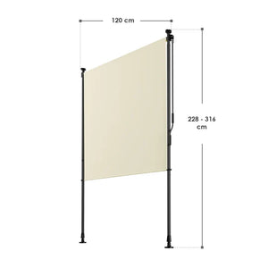 Senkrechtmarkise Barbados 120x310 cm Beige