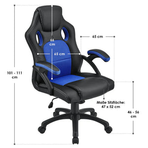 Racing Bürostuhl Montreal (Blau)