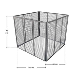 Metall Komposter für Gartenabfälle 450L Silber