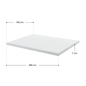 Topper 140x200 cm Memoryschaum, H2 - H3 Orthopädischer 7-Zonen