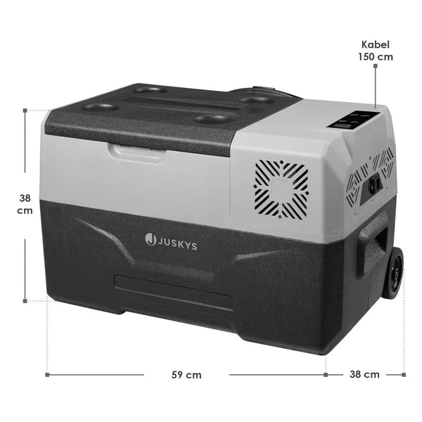 Kompressor Kühlbox Yukon 30 l in Grau App-Steuerung und USB-Ladebuchse