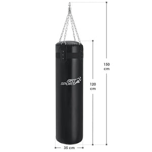 Boxsack 30kg mit 4-Punkt Stahlkette und Karabinerhaken
