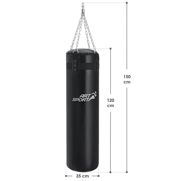 Boxsack 30kg mit 4-Punkt Stahlkette und Karabinerhaken