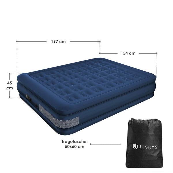 Luftbett Sapri M mit integrierter Pumpe - Blau