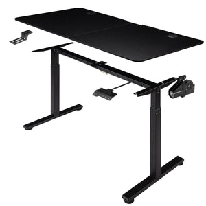 Elektrisch verstellbarer Schreibtisch 120x60 cm Schwarz