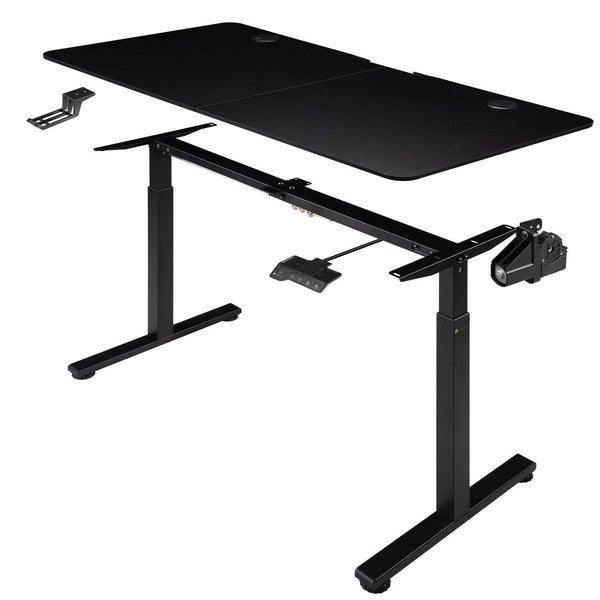 Elektrisch verstellbarer Schreibtisch 120x60 cm Schwarz