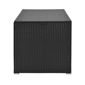 Polyrattan Auflagenbox Ikaria schwarz mit Deckel 950 Liter