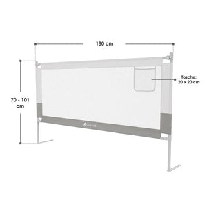 Baby Bettgitter Jaron Rausfallschutz 180 cm Grau