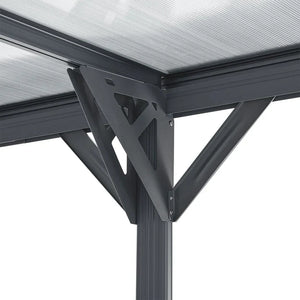 Carport mit Flachdach 5 x 3 m in Dunkelgrau